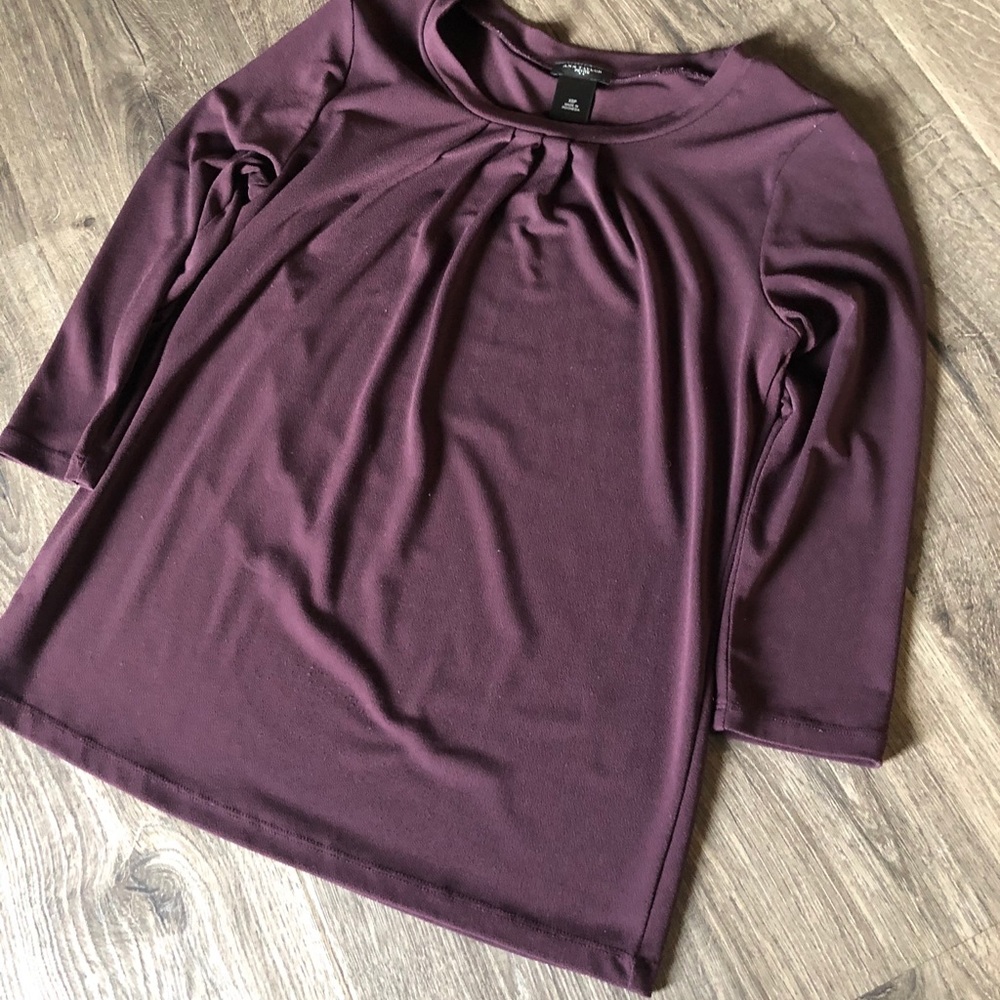 Eggplant Ann Taylor Shirt- XSP